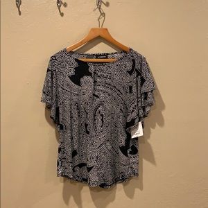 Black Paisley Blouse